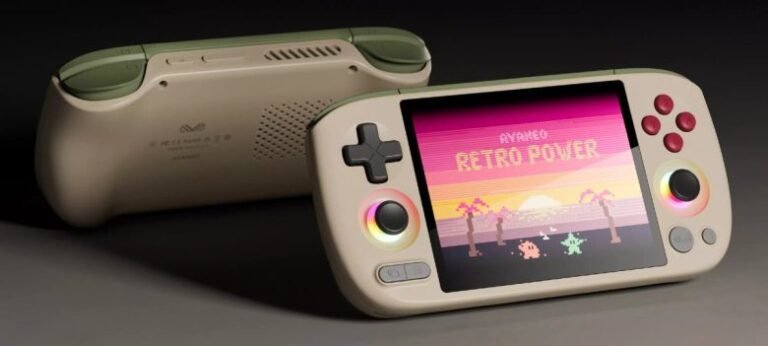 AYANEO Pocket Air Mini handheld Android gaming console with retro game display