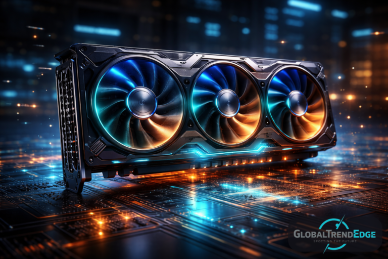 High-performance GPU rendering hardware representing Tech Trends Gfxprojectality and real-time graphics infrastructure demands
