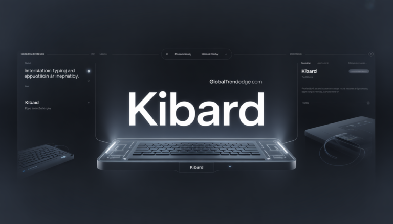 Kibard silent search revolution concept showing futuristic keyboard productivity system with GlobalTrendEdge.com branding